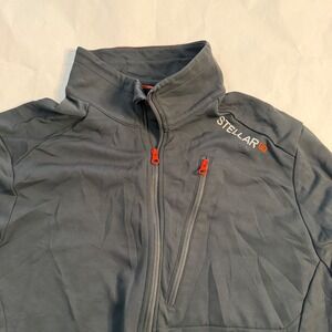 STELLAR EQUIPMENT Light Mid T Neck Hiking 1/4 Zip Pullover Shirt Gray Gorp Men L